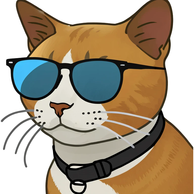 Cat with sunglasses emoji