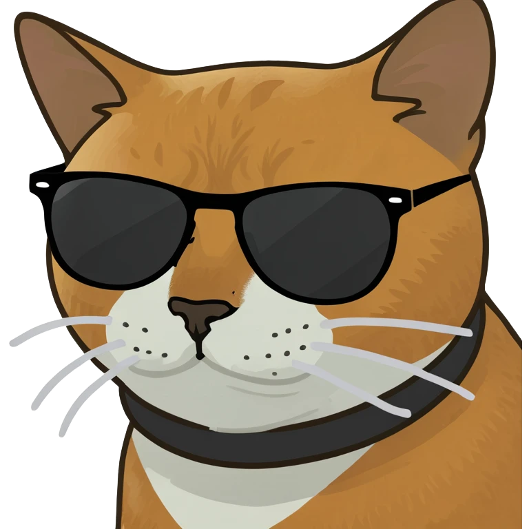 Cat with sunglasses emoji