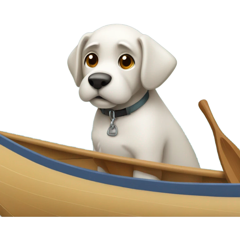 Dog in a canoe emoji