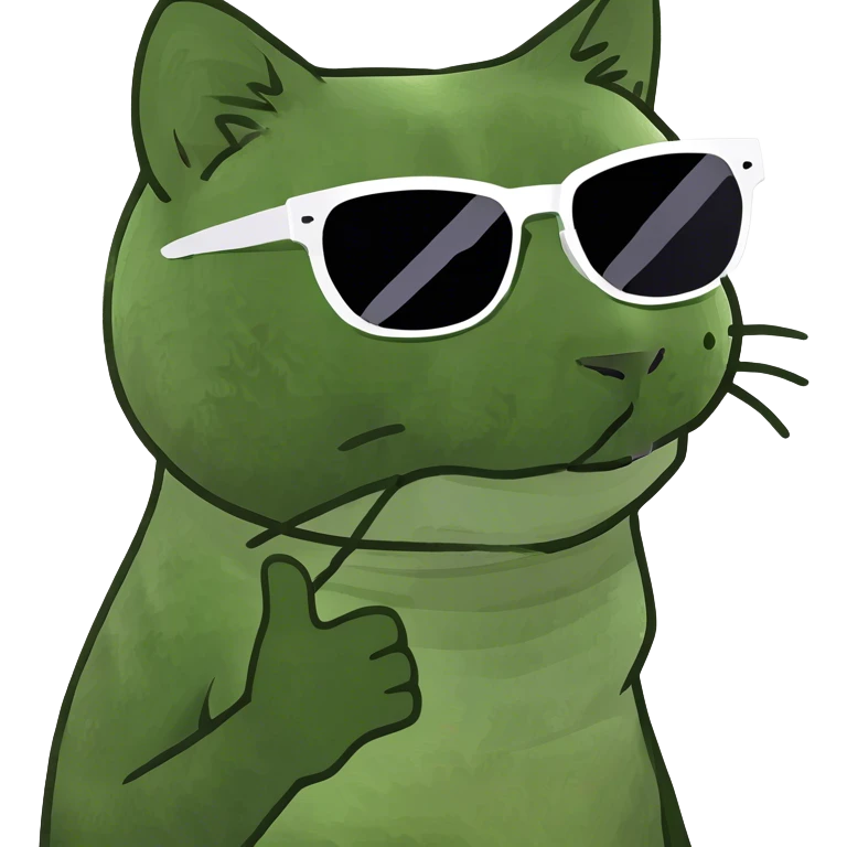 Cat with sunglasses emoji