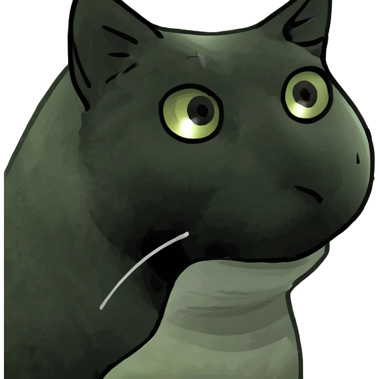 Emoji with black cat face emoji