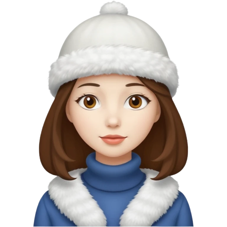 fluffy hat wearing woman emoji