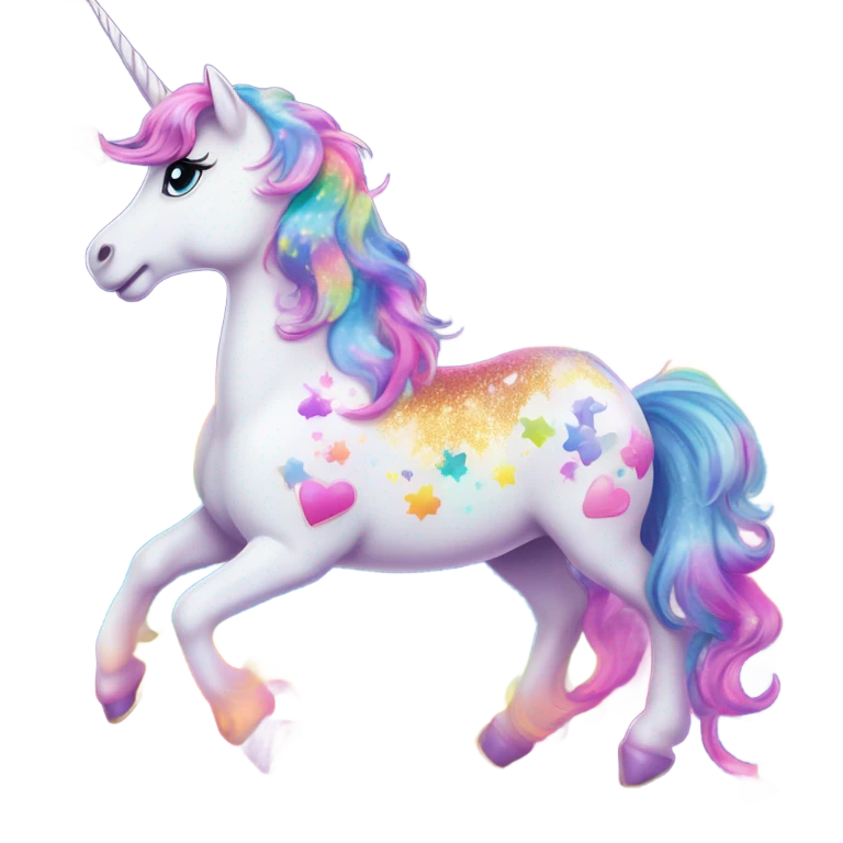 Lisa Frank unicorn ￼ emoji