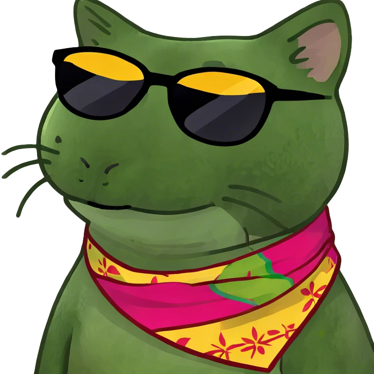 Cat with sunglasses emoji