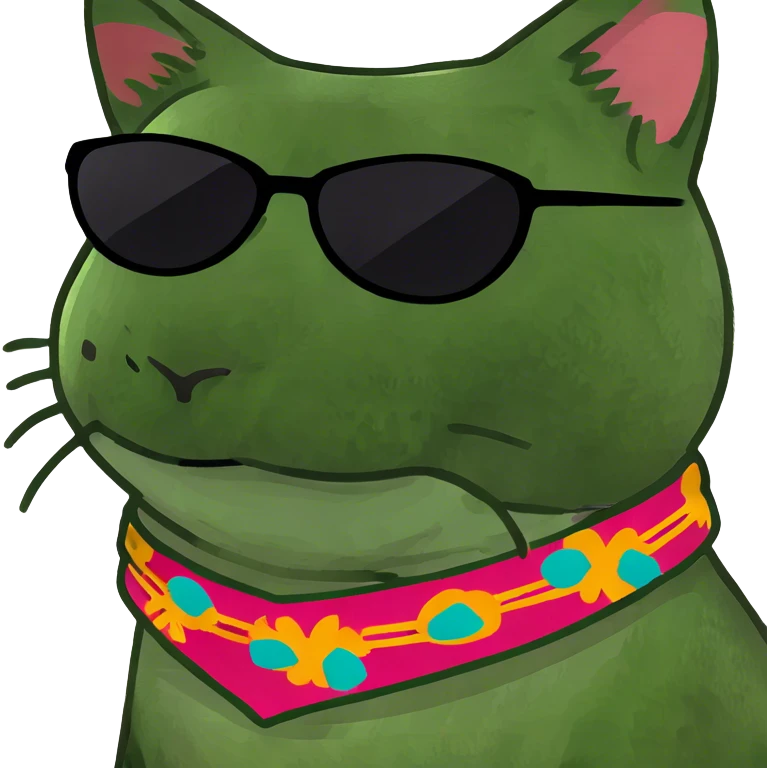 Cat with sunglasses emoji