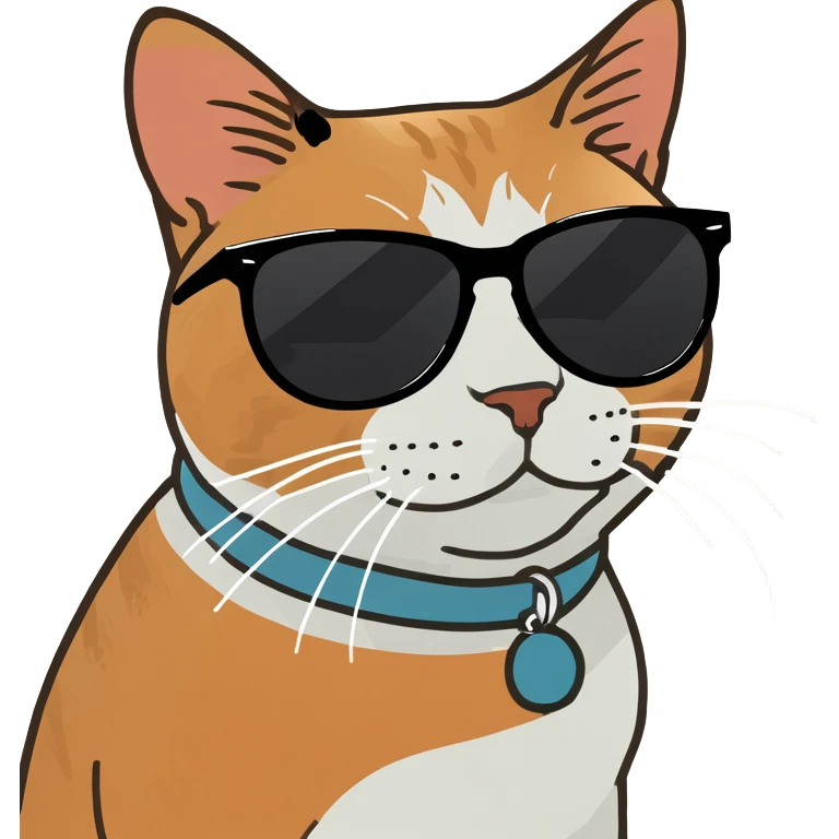 Cat with sunglasses emoji