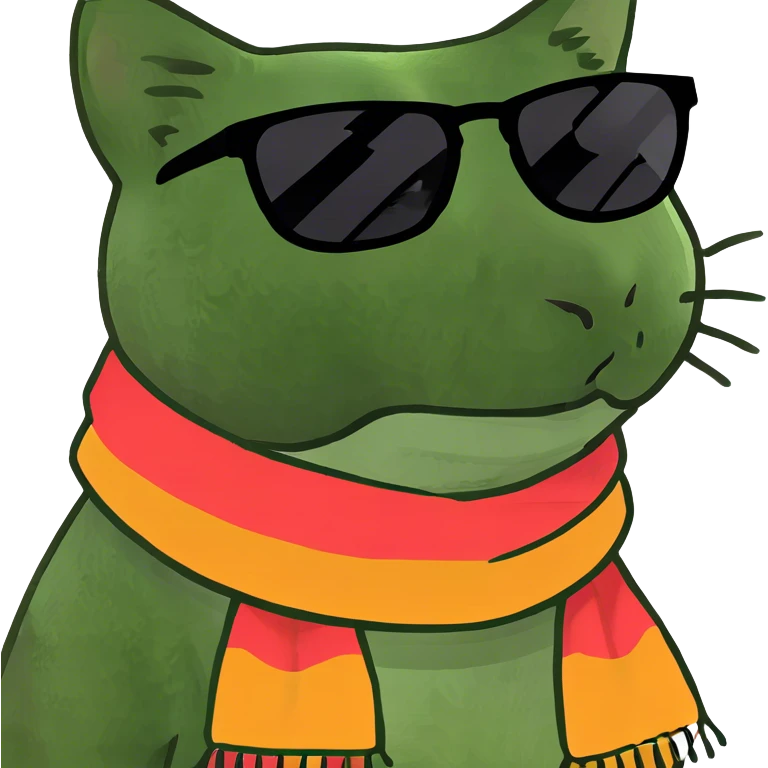 Cat with sunglasses emoji