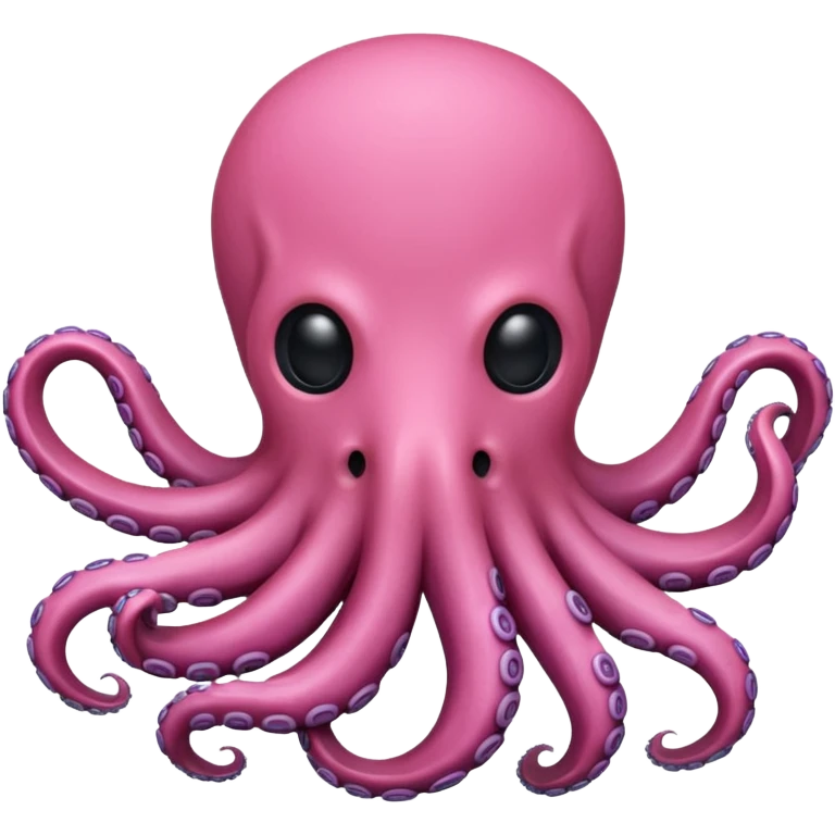 pink octopus, no face emoji