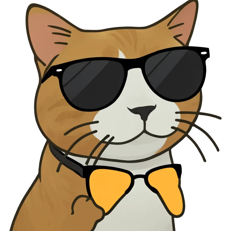 Cat with sunglasses emoji