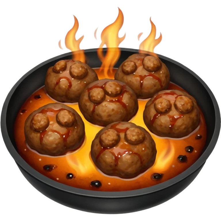 black meatballs emoji