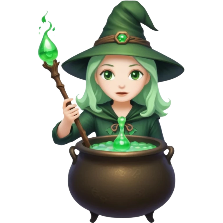 green witch cooking potion emoji