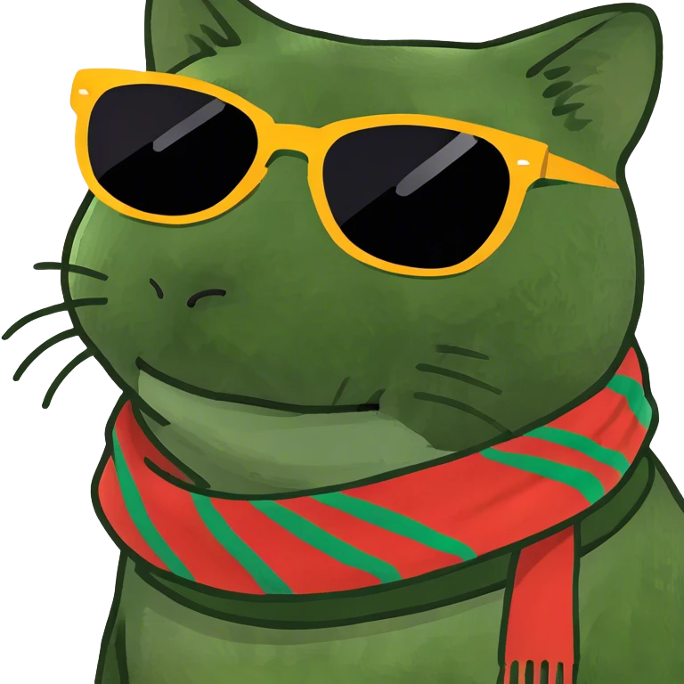 Cat with sunglasses emoji