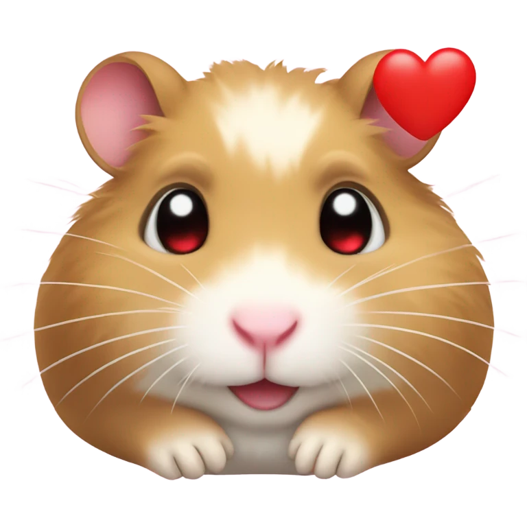 Hamster with red hearts instead of eyes emoji