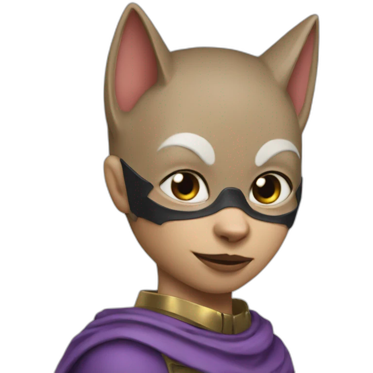 Cat waman from bat man emoji
