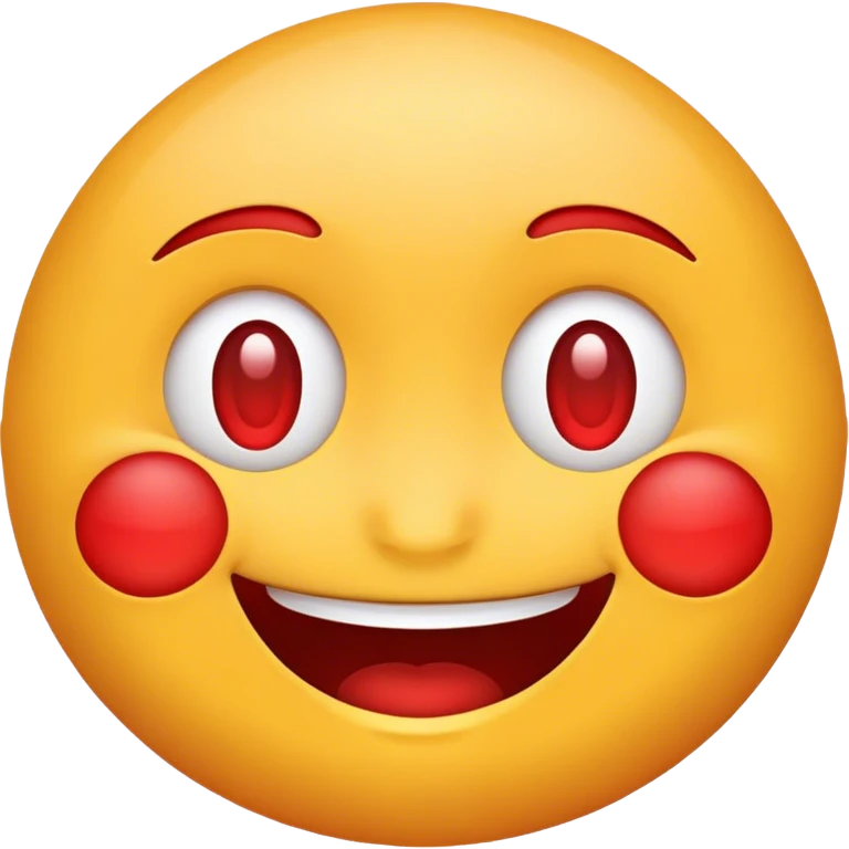 Simple smile emoji red  emoji