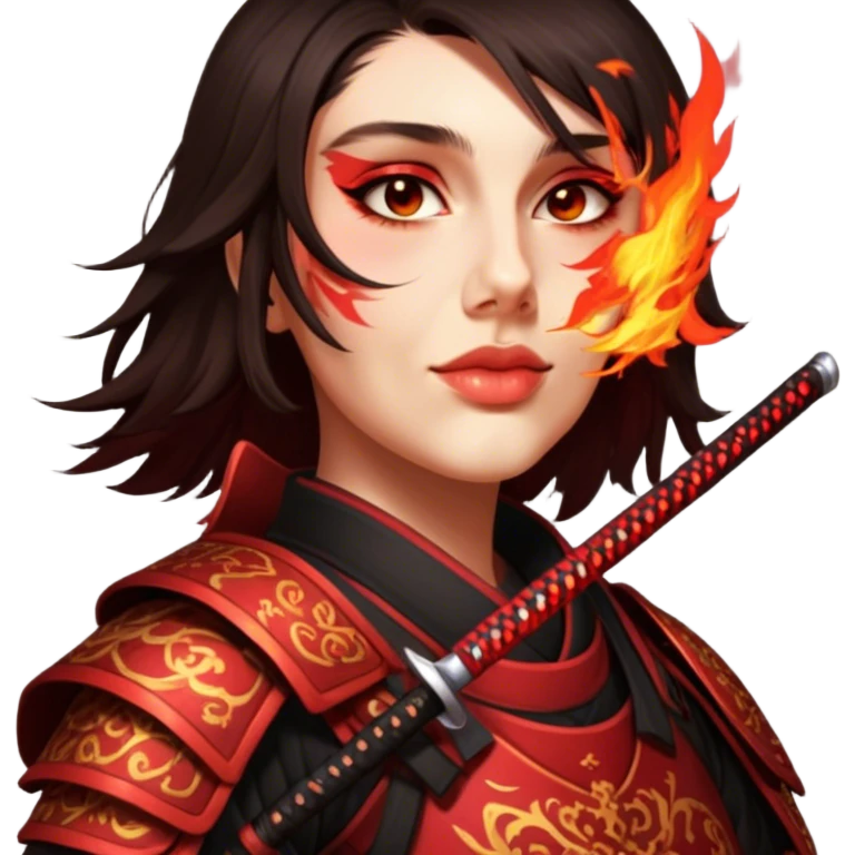 Fire-Wielding Samurai emoji