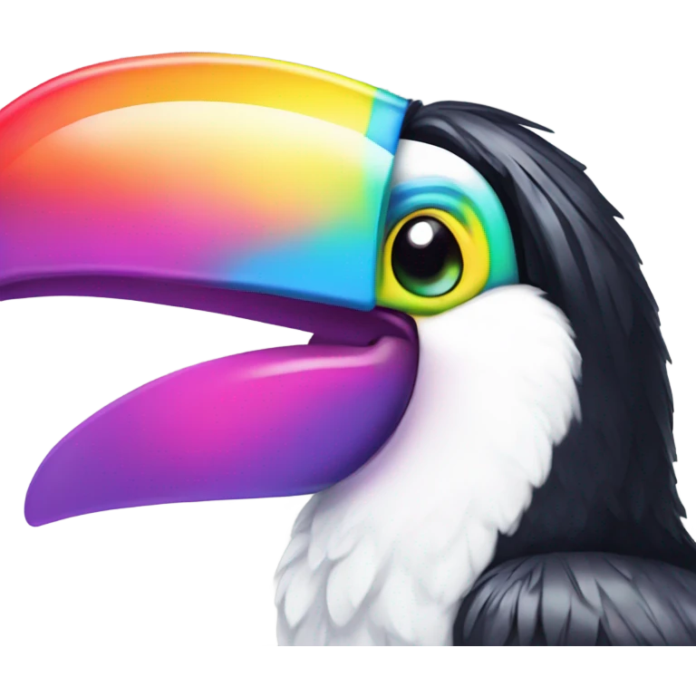 Lisa Frank rainbow toucan  emoji