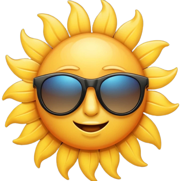 cool sun with sunglasses emoji
