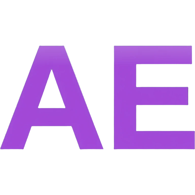 Purple Ae texts with dark purple blue background emoji