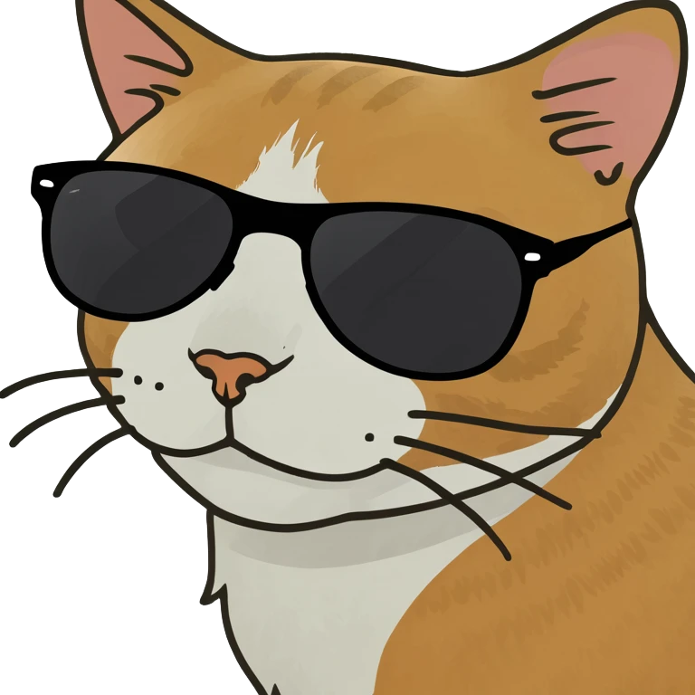 Cat with sunglasses emoji