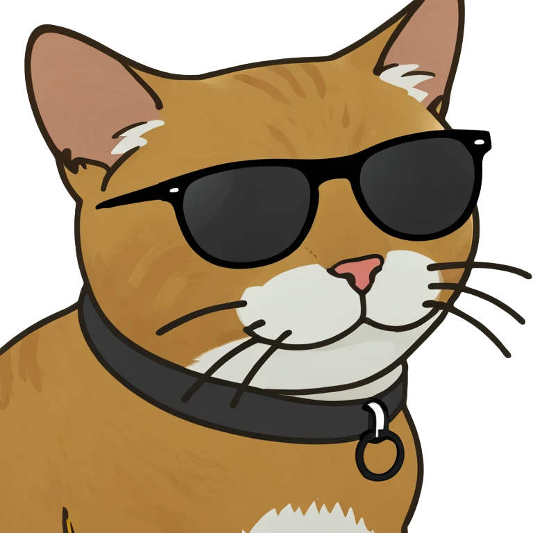 Cat with sunglasses emoji