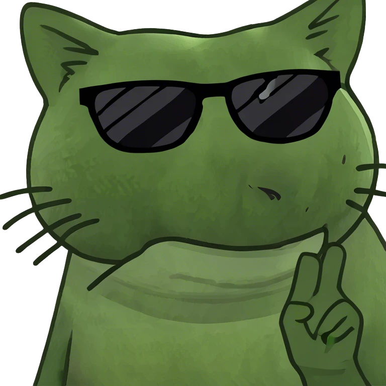 Cat with sunglasses emoji