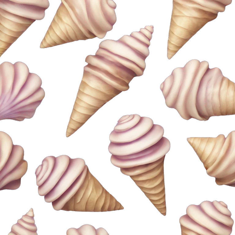 Lilac cone shaped sea shell emoji