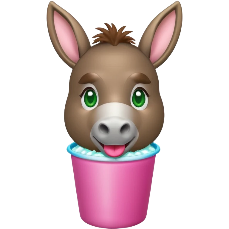 donkey drinking slush emoji