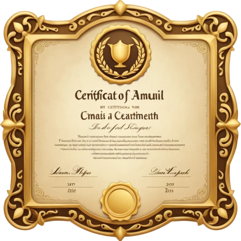 a certificate emoji
