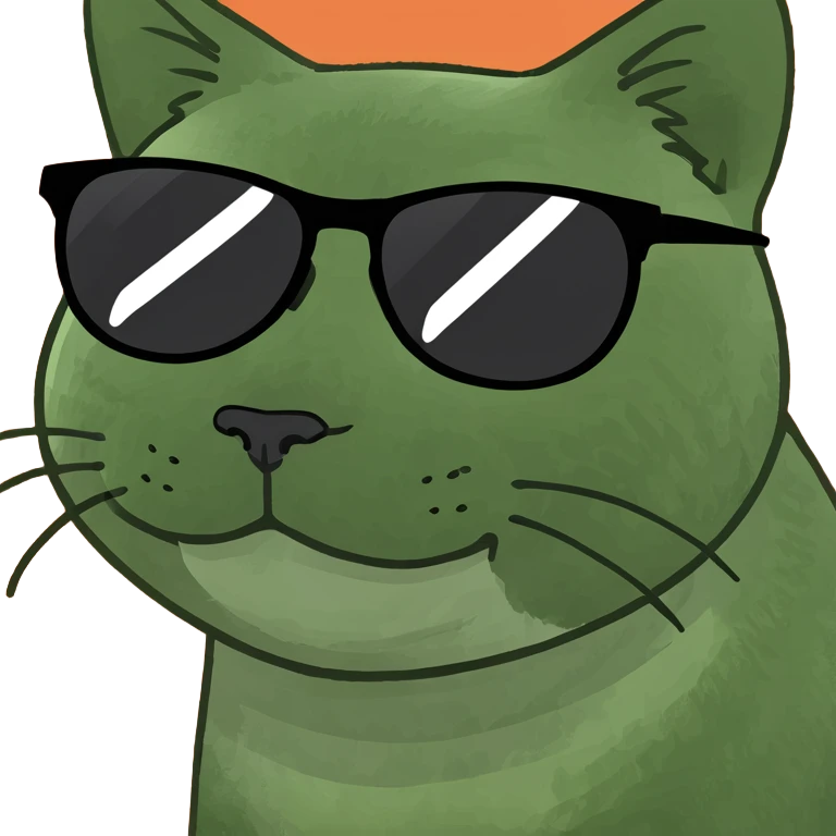 Cat with sunglasses emoji