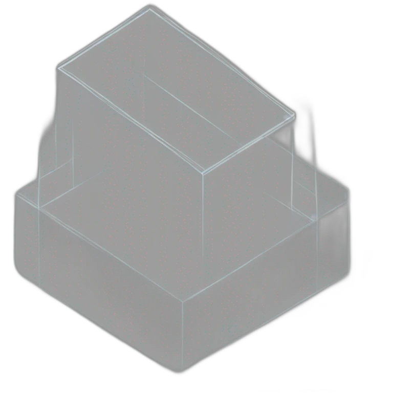 isometric square outline transparent emoji