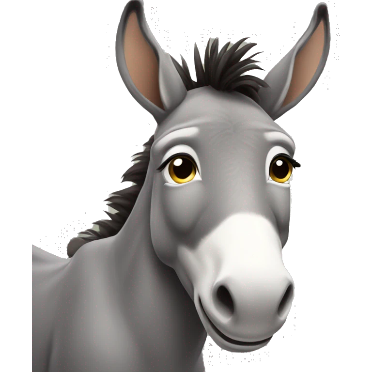 Donkey cute emoji