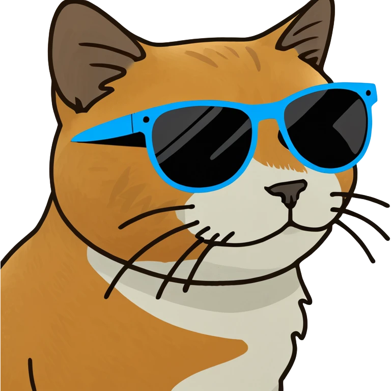 Cat with sunglasses emoji