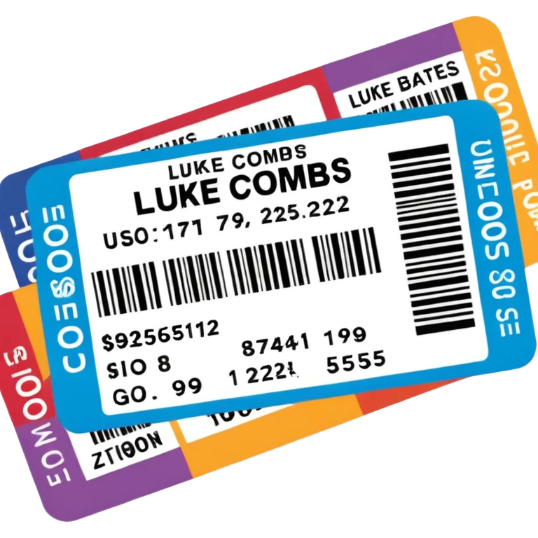 luke combs concert ticket emoji
