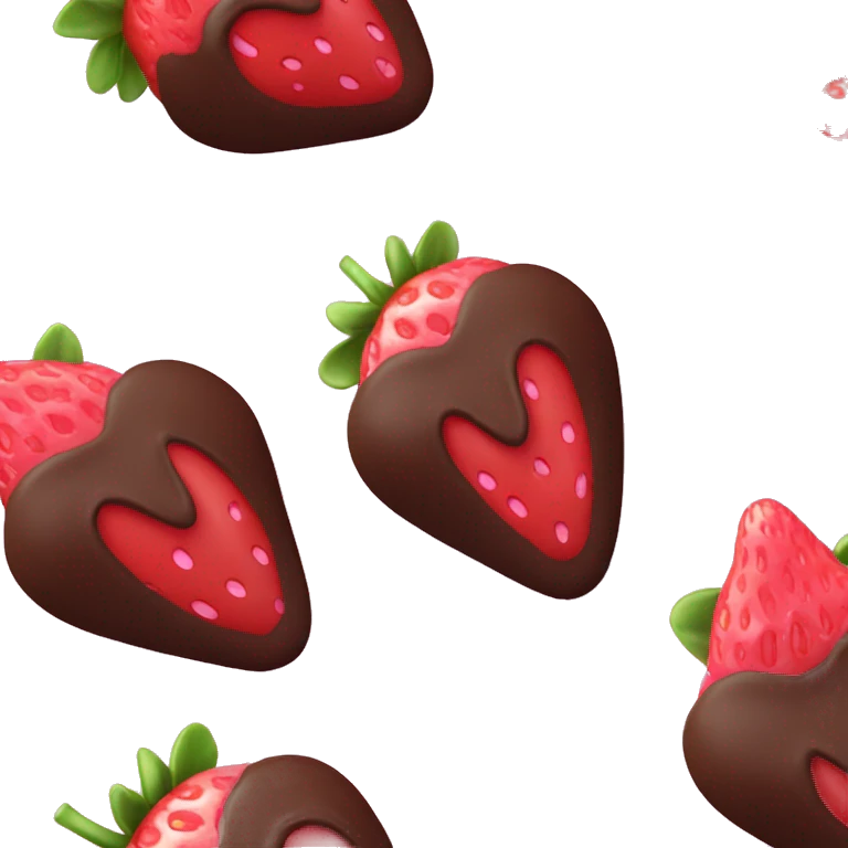 One Chocolate strawberry with pink drizzle emoji
