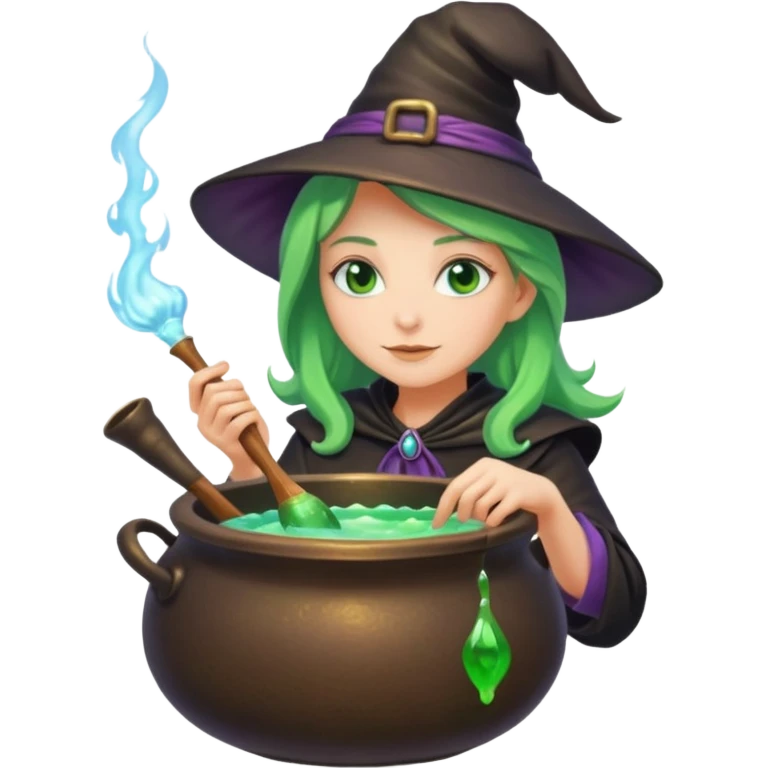 green witch cooking potion emoji