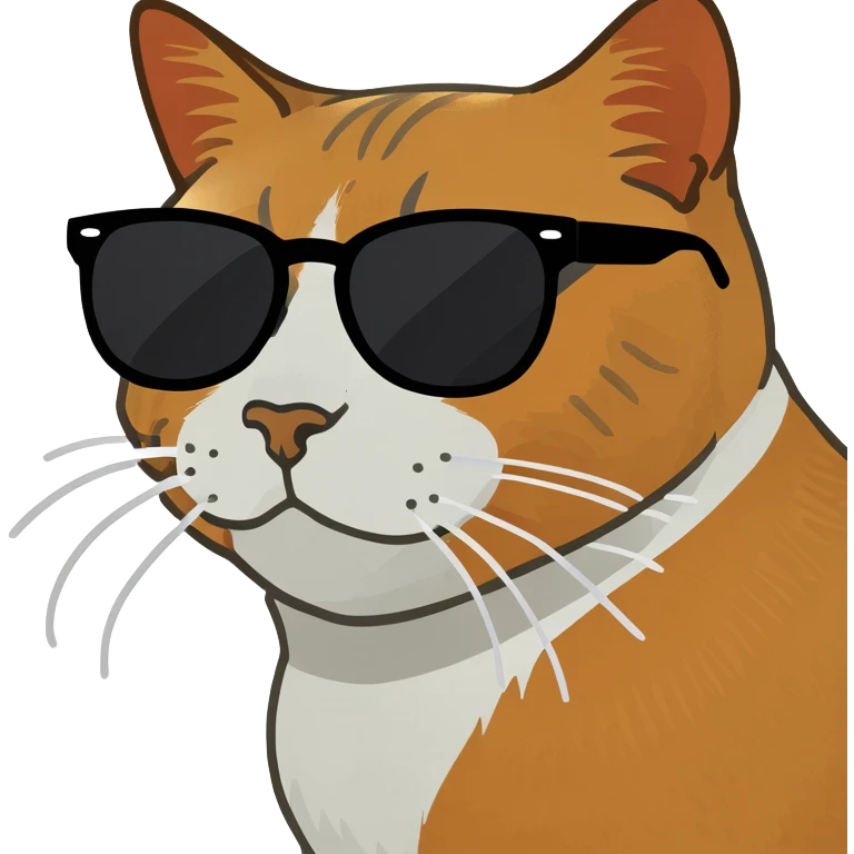 Cat with sunglasses emoji