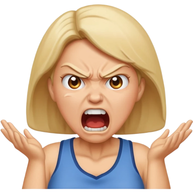angry mom yelling emoji