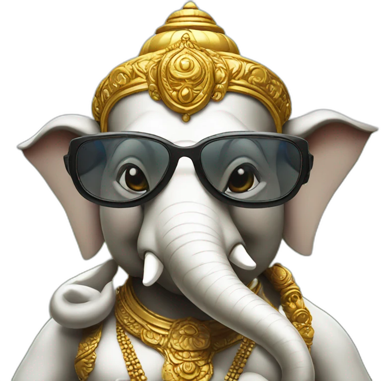 Ganesh ji wearing googles emoji