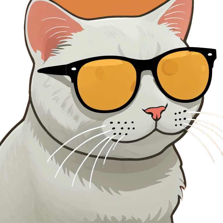 Cat with sunglasses emoji