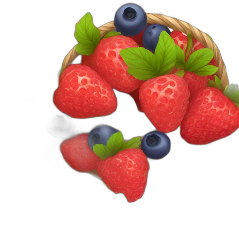 assorted berries in a basket emoji