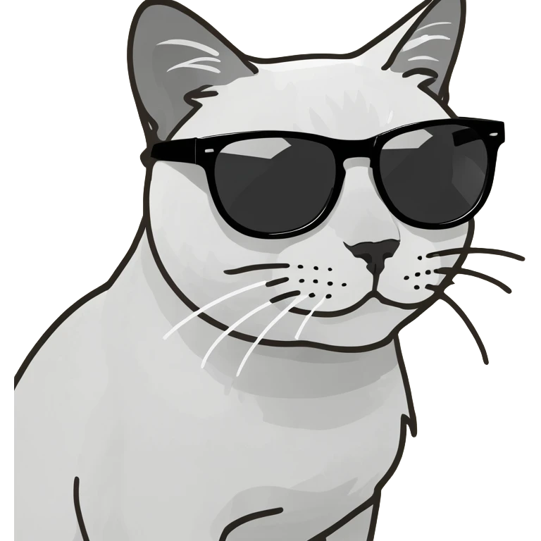 Cat with sunglasses emoji
