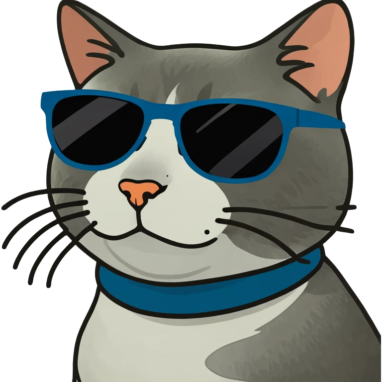 Cat with sunglasses emoji
