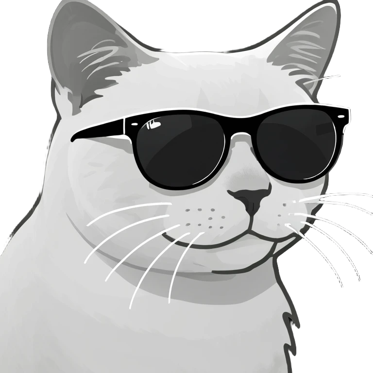 Cat with sunglasses emoji