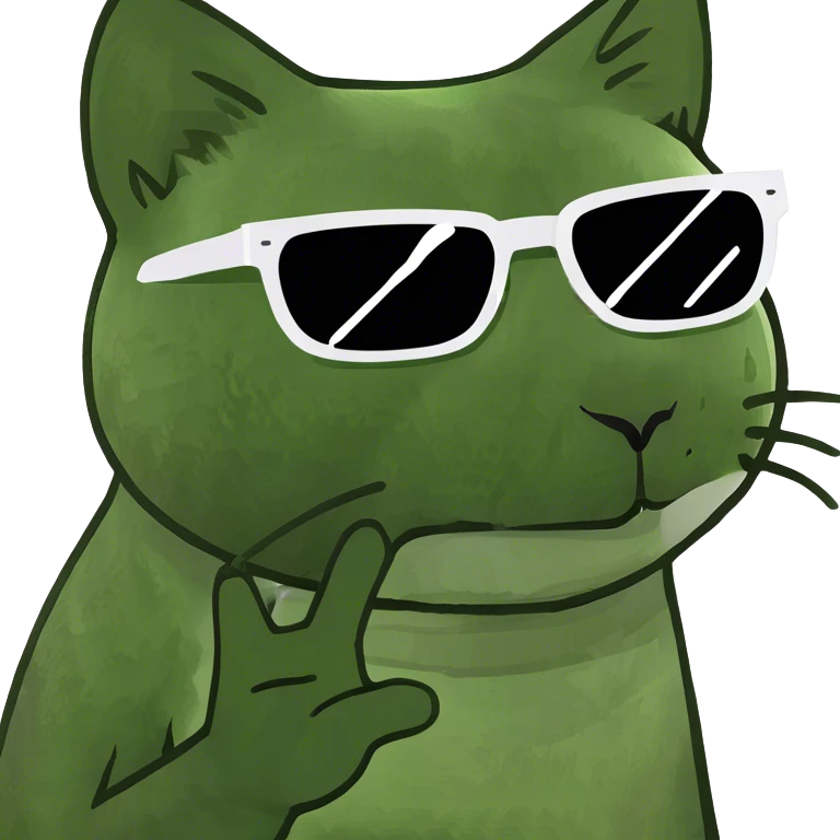 Cat with sunglasses emoji