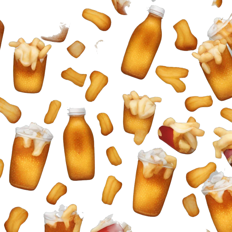 Poutine qui boit un coca emoji