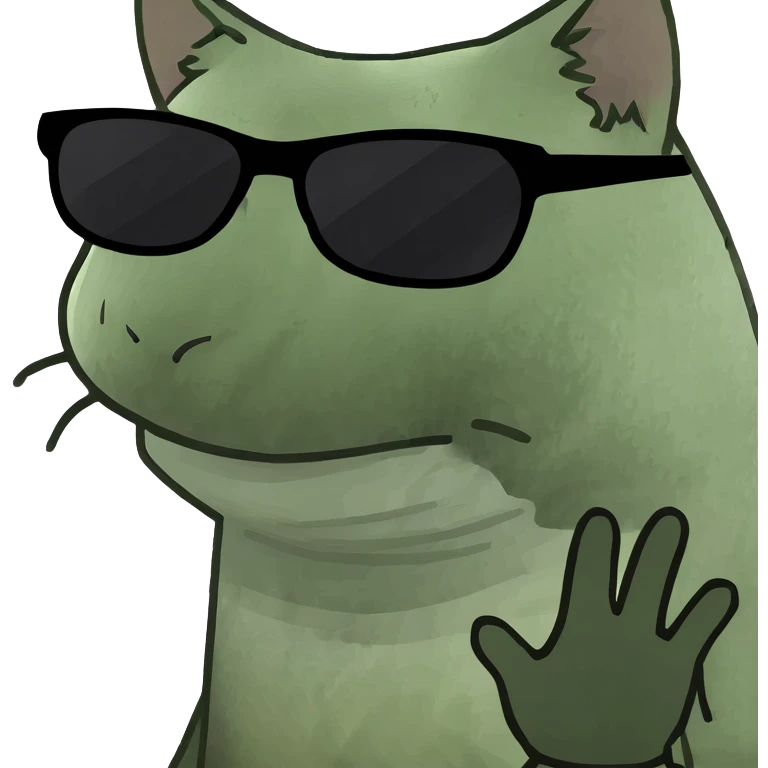 Cat with sunglasses emoji