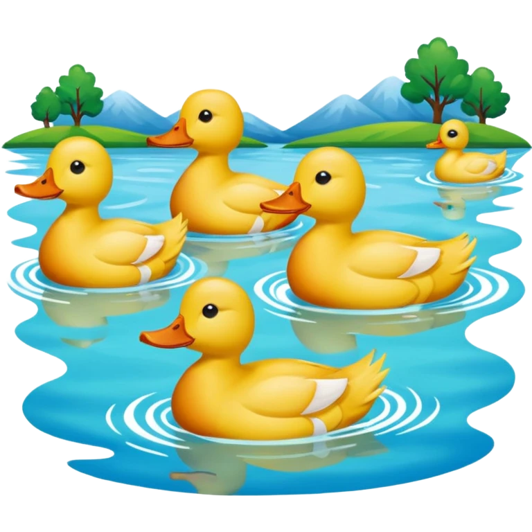 River with ducks emoji