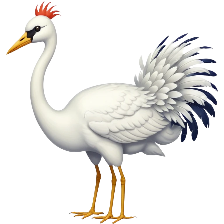 white crane emoji