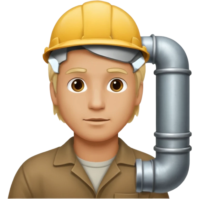 Hombre Rubio conectando un tubo emoji